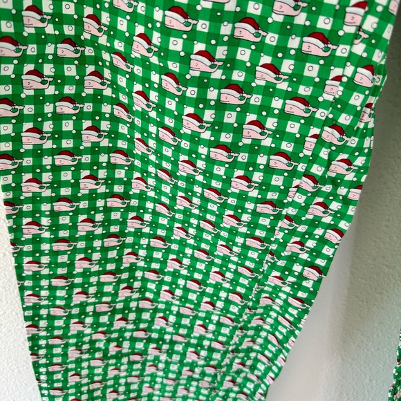 Vineyard Vines Green Pajama Lounge Pants Whale Santa Hat Drawstring Christmas S - Picture 4 of 6